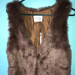Faux fur vest